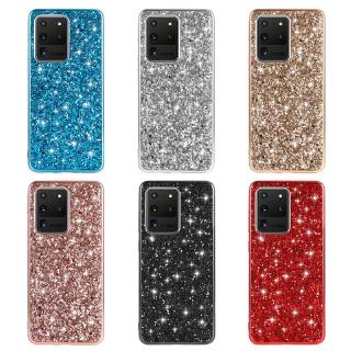 Case Samsung Galaxy S20 Ultra S20 Plus S20+ A51 A71 M30 M20 M10 A10S A20S A80 A70 A60 A50 A40 A30 A20 A10 A10E A20E Note 10 Plus Note 9 Note 8 S10 Plus S9 Plus S8 Plus S7 Edge A9 Pro A7 2018 J4 Plus J6 Plus Electroplated Glitter Non-Slip Case Cover