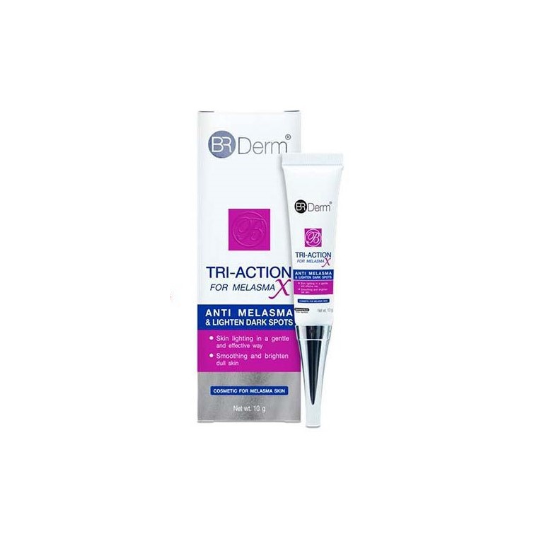 BR DERM TRI-ACTION ACTIVE PLUS+ 10 G. ครีมบำรุงผิวสำหรับผิวที่มีปัญหาฝ้า ครีมบำรุงผิวสำหรับผิวที่มีปัญหาฝ้า