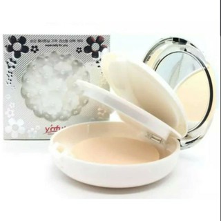 แป้งยาฟู ลายดอกไม้ 2 ชั้น Yafu Fine Moistening Whitening Cake ขนาด 26 กรัม