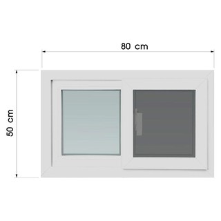 หน้าต่าง UPVC หน้าต่างUPVC บานเลื่อน S-S มุ้ง AZLE 80x50 ซม. สีขาว หน้าต่าง วงกบ ประตู หน้าต่าง WINDOW UPVC AZLE S-S 80X