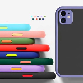 Zเคสขอบสีหลังขุ่นสำหรับไอโฟน ใช้สำหรับ iPhone 12 Pro Max 12Mini TPU Caseขอบสีสวยๆ เคสซิลิโคน เคสไอโฟน เคสหลังด้านขอบสี