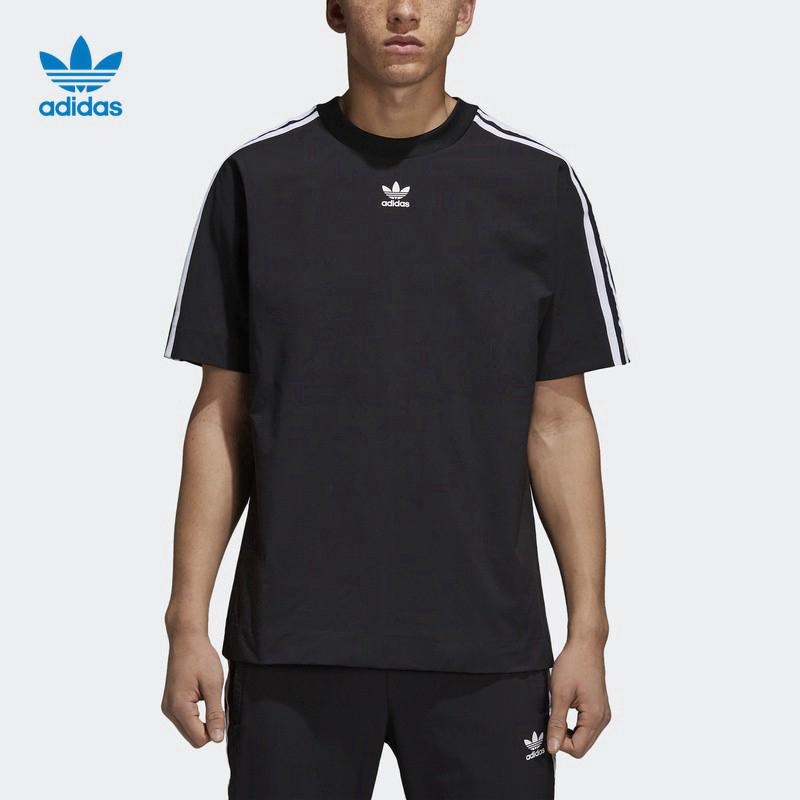 Adidas เสื้อยืดสีดำสำหรับผู้ชาย cw1216 Sports