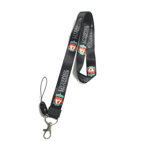 LVP B สายคล้องคอ สายคล้องบัตร ห้อยโทรศัพท์ ลาย LVP ลิเวอร์พูล น่ารัก มีก้ามปู มีห่วงเล็ก ถอดได้ ขนาด