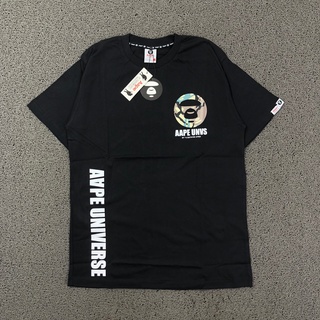 Kaos AAPE UNVS SOMEWHERE BY A BATHING APE เสื้อยืดพรีเมี่ยม ของแท้ สีดํา