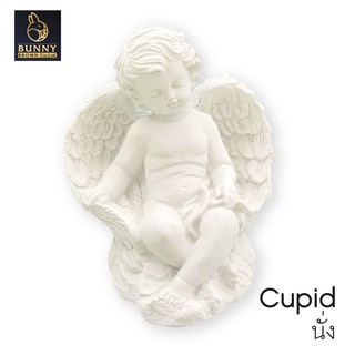 "Cupid นั่ง" รูปปั้น ปูนปั้น แต่งห้อง แต่งบ้าน ประดับสวน แต่งสวน