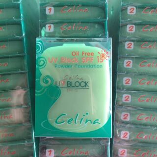 ( 1 ชิ้น) CELINA UV BLOCK OIL FREE POWDER FOUNDATION  เซลิน่า แป้งพัฟ (รีฟิว)