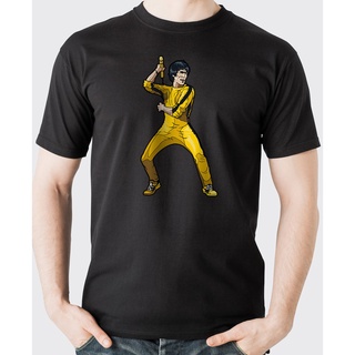 เสื้อยืดลําลอง ผ้าฝ้าย 100% แขนสั้น พิมพ์ลาย Bruce Lee Legend Martial Art สีดํา พลัสไซซ์ XS-XXXL ของขวัญวันเกิด สําหรับผู้ชาย