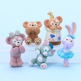 โมเดล ฟิกเกอร์ เกาะแก้ว Disney Duffy and Friends  Shelliemay Gelatoni Stellalou  5ตัว ดิสนีย์ Figures