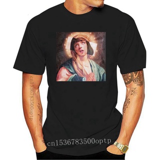 เสื้ ใหม่ เสื้อยืดลําลอง ผ้าฝ้าย แขนสั้น พิมพ์ลาย Pulp Fiction Virgin Mary สไตล์ฮิปฮอป สีดํา สีขาว สําหรับผู้ชายS-5XL