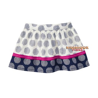 [แท้]GB899 กระโปรง Gymboree รุ่น Apple Printed Skirt กระโปรงผ้าคอตตอนไม่ยืด เอวยางยืด ผ้าเนื้อดี ใส่สบาย