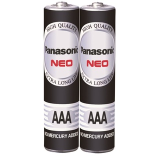 ถ่าน Panasonic AAA NEO 1.5v สีดำ แพค 2, 4 ก้อน