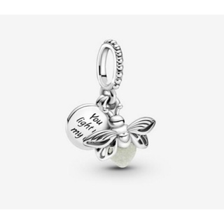 (พร้อมส่ง)*New*Pandora Glow-in-the-dark Firefly Dangle Charm