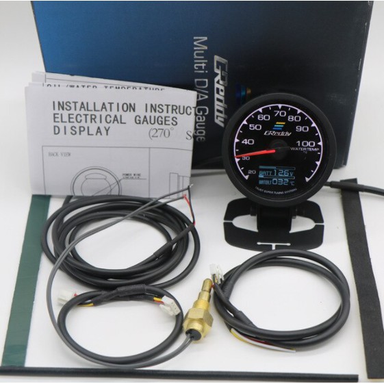 เกจวัดความร้อน เกจวัดบูส เกจวัดรอบ เกจวัดแบต เกจวัดแรงดันน้ำมันเครื่อง เกจวัดอุณหภูมิน้ำมันเครื่อง Greddy 2 ใน 1 - รูปที่ 3