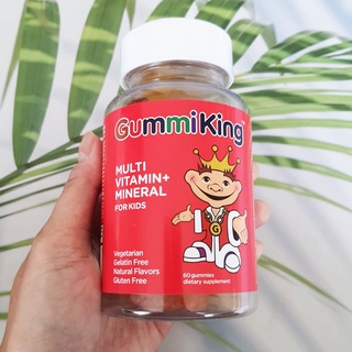 มัลติวิตามินและแร่ธาตุ แบบเม็ดเคี้ยว สำหรับเด็ก Multi Vitamin + Mineral For Kids Vegetarian 60 Gummies (GummiKing™)