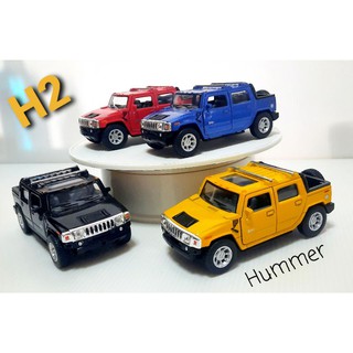 โมเดลรถฮัมเมอร์ H2 Hummer SUT 2005 รถโมเดล โมเดลรถเหล็ก Scale1:40 ความยาวรถ 5 นิ้ว (ประมาณฝ่ามือ) งานแบรนด์ Kinsmart