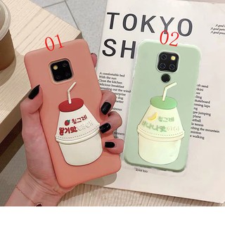 Huawei Mate 20 Mate 10 Lite 9 Pro P20 Honor 8X Y7 Y6 Y9 2018 Y9 2019 3D Patterned Banana Strawberry Milk Soft Case Cover