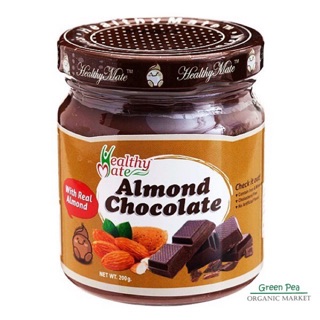 ครีมอัลมอนด์ ช้อคโกแลต ทาขนมปัง Almond chocolate Paste " Happy mate "200g. #8856891002515