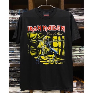 เสื้อยืดผ้าฝ้ายพิมพ์ลายขายดี สไตล์ใหม่ เสื้อยืดลาย IRON MAIDEN คอกลม