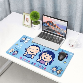 Sanrio Minna No Tabo แผ่นรองเมาส์ พิมพ์ลาย ขนาดใหญ่ 40x75 ซม. ฐานยาง กันลื่น สําหรับคอมพิวเตอร์