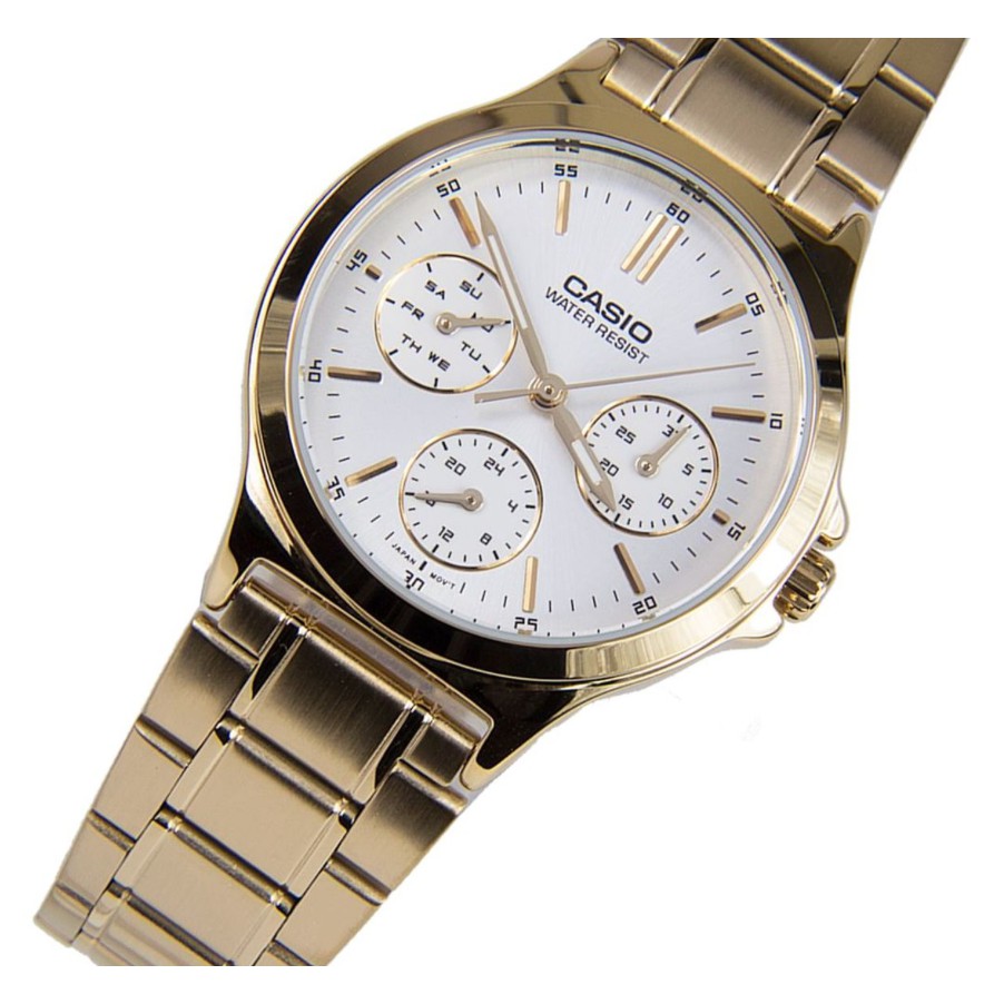 casio ของแท้ประกันศูนย์ นาฬิกาคาสิโอ ผู้หญิง รุ่น LTP-V300D LTP-V300G / SMILEYTIME ขายแต่ของแท้ ประกันศูนย์cmg/c-thong