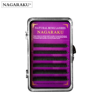 NAGARAKU ขนตาปลอม แบบงอน โค้งทรง J ความหนา 0.10 ขนาด 5, 6, 7 มม. สีดำ สำหรับแต่งหน้า