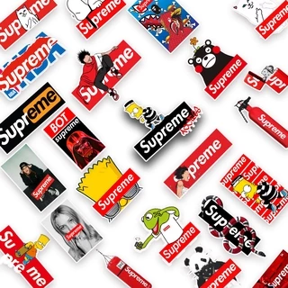 💥พร้อมส่ง💥Sup Supreme sticker สติกเกอร์กันน้ำรูปแบบที่แตกต่างกัน 50ชิ้น dragon ball one piece NARUTO
