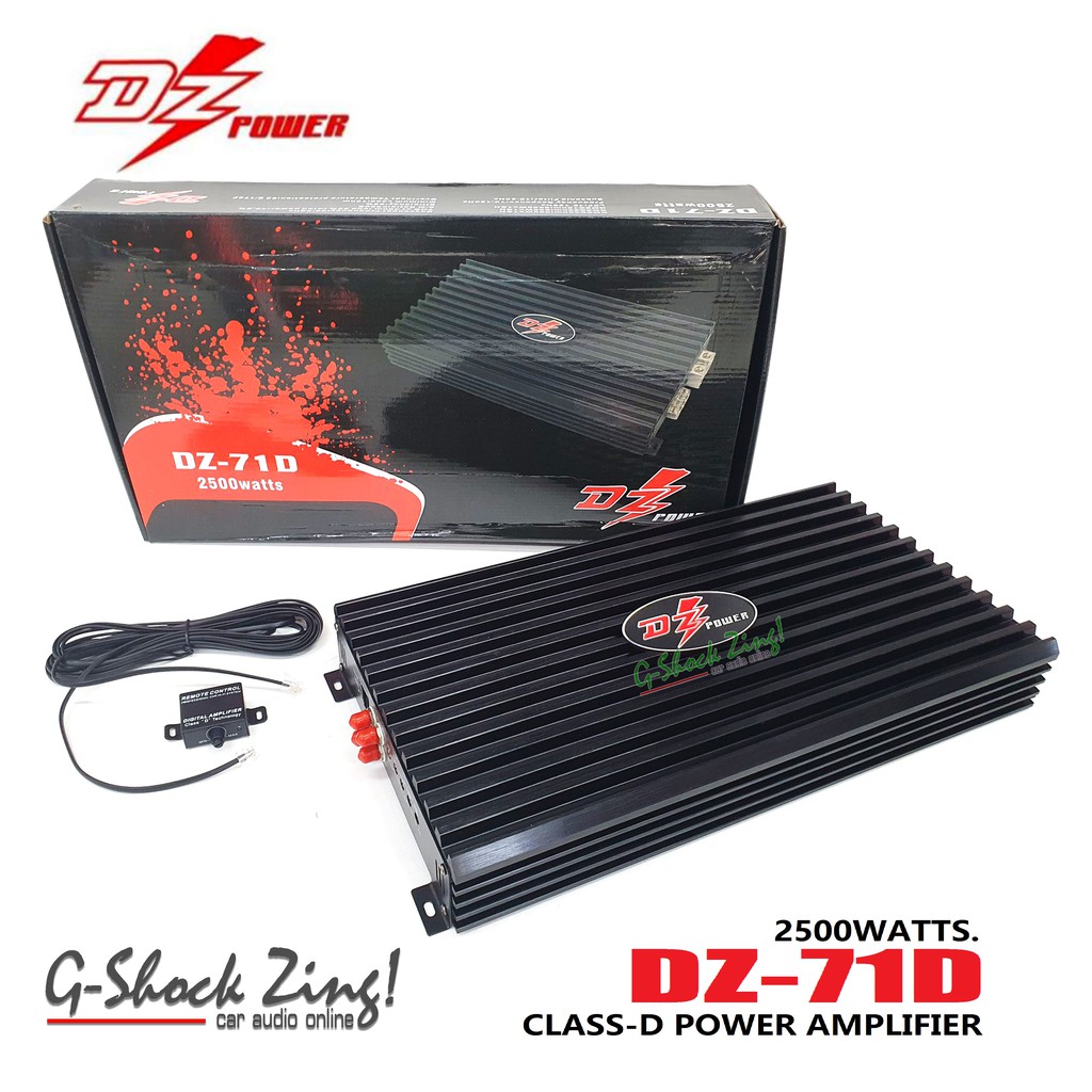 DZ POWER เพาเวอร์แอมป์ Class-D/คลาสดี สำหรับขับซับเบส กำลังขับ 2500Watts./วัตต์ +รีโมทบูสเบส DZ POWE