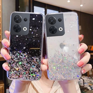 เคสโทรศัพท์ OPPO Reno8 Pro 5G Reno7 Z Pro 5G 4G A57 4G A77 5G Casing Hot Sale Handphone Hot sale Starry Sky Shiny Sequins TPU Transparent Cover Silicagel Softcase Shockproof Protective Case