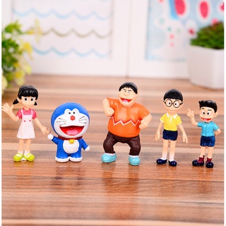 ตุ๊กตาฟิกเกอร์ Doraemon Nobita Family Tinkerbell Doraemon ของเล่นสําหรับเด็ก