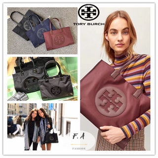 F.A (ของแท้ 100%) tory burch Ella tote 0078 Shopping Bag two Size YKK Hardware Large Capacity Popular Hot Sale Essential