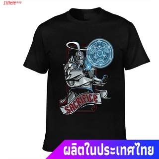 เสื้อยืดผู้ชายและผู้หญิง Tee.easy ผู้ชายและผู้หญิง Fullmetal Alchemist Mens Round Neck T-Shirt Unisex Comfortable Short