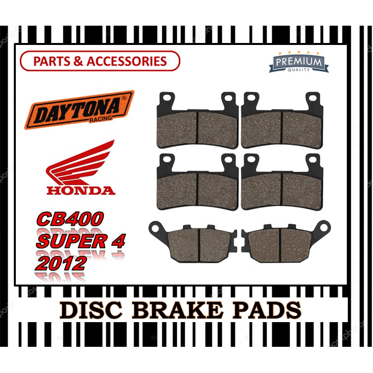 ชุดผ้าเบรค HONDA CB400 SUPER 4 2012 FR0NT & REAR DAYTONA TYPE
