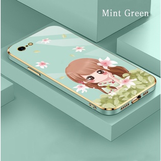 น่ารัก ม่วง เคส เคสไอโฟน 7 พลัส iphone 7 6 Plus X XSMax Phone Case Thin น่ารัก หรูหรา การ์ตูน นุ่ม วันพีช กันกระแทก สีดำ เคส ขอบเหลี่ยม ลายสี