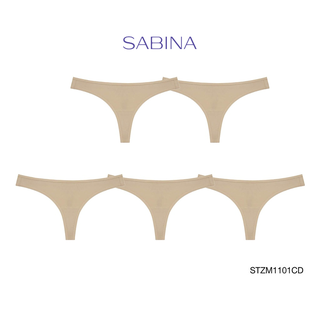 Sabina กางเกงชั้นใน (Set 5 ชิ้น)(G-String) รุ่น Panty Zone รหัส STZM1101CD สีเนื้อเข้ม