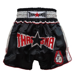 THAISMAI กางเกงมวยไทย ผ้าต่วน ปัก THAISMAI - THAI BOXING SHORTS SATIN