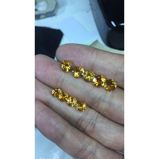 ซิทริน ( Natural Citrine ) ขนาด 6.0 mm. #วัดไซส์ #เนื้อสะอาด #ดิบจากธรรมชาติ ไฟดี สีสวยค่ะ ( 1 ชุด มี 10 กะรัตค่ะ )