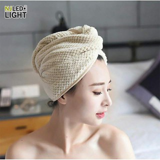 NJLED LIGHT ผ้าคลุมผม หมวกครอบผมหลังสระผม Hair Drying Towel H542