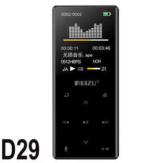 RUIZU D29 เครื่องเล่น mp 3 lossless hifi ลําโพงวิทยุ fm e - book แบบโลหะขนาดพกพา