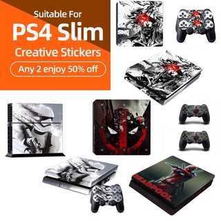 สติกเกอร์ติดจอยสติ๊กควบคุมเกม สําหรับ PS4 Slim PlayStation 4