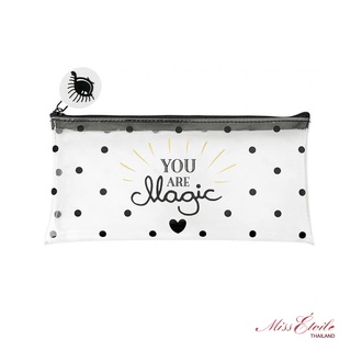 กระเป๋าพลาสติกใส สำหรับใส่สิ่งของต่างๆลายสวยๆน่ารักๆ | Philos,Miss etoile Multi Bag Flat PVC " You are magic " : MB014