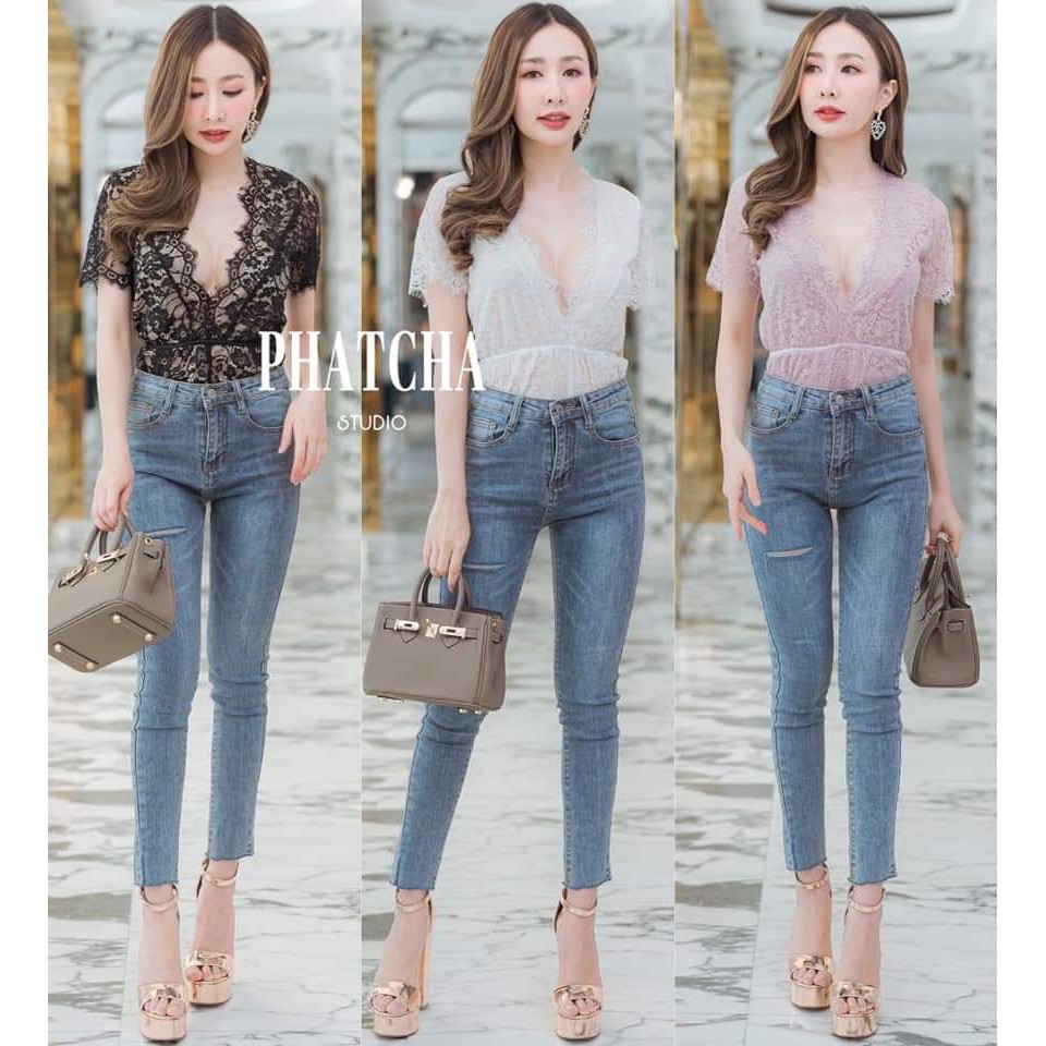 บอดี้สูทแขนสั้น ผ้าลูกไม้(1884)