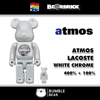 [‼️ของแท้, พร้อมส่ง‼️] 400%+100% Bearbrick atmos [White Chrome]