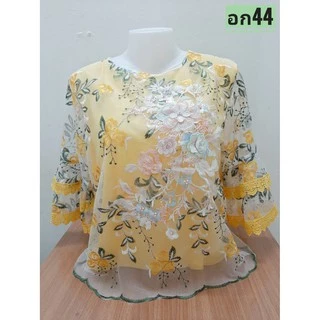 เสื้อสตรีเหมาะใส่ออกงาน เสื้อผ้าแก้ว รอบอก44 นิ้ว