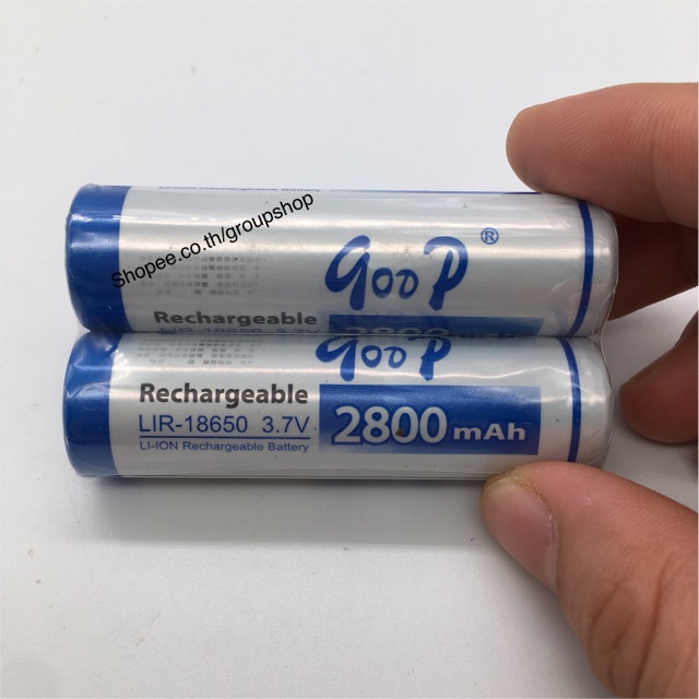 ถ่านชาร์จ18650/แบตเตอรี่LIR 18650 ยี่ห้อGOOD