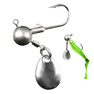 ตกปลารอบตะกั่ว Jig Head Hook 2g/4g เหล็กคาร์บอนสูง Jigging เหยื่อตะขอหัวตะขอเลื่อมปลา Hook Lure Sequins