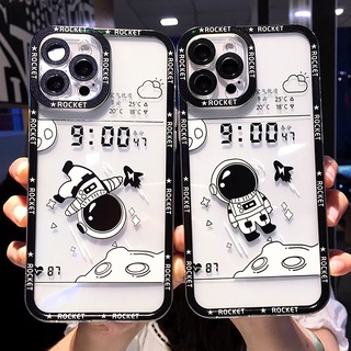 เคสโทรศัพท์มือถือ TPU แบบนิ่ม ลายนักบินอวกาศ สําหรับ Iphone 14 13 12 11 Pro X XR XS Max 6 6S 7 8 Plus