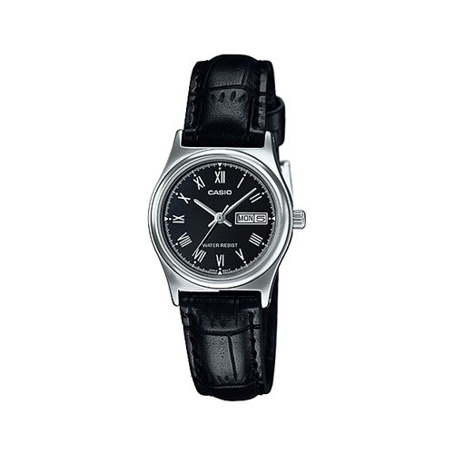 Casio Standard นาฬิกาข้อมือผู้หญิง สายหนัง สีดำ รุ่น LTP-V006L,LTP-V006L-1B,LTP-V006L-7B