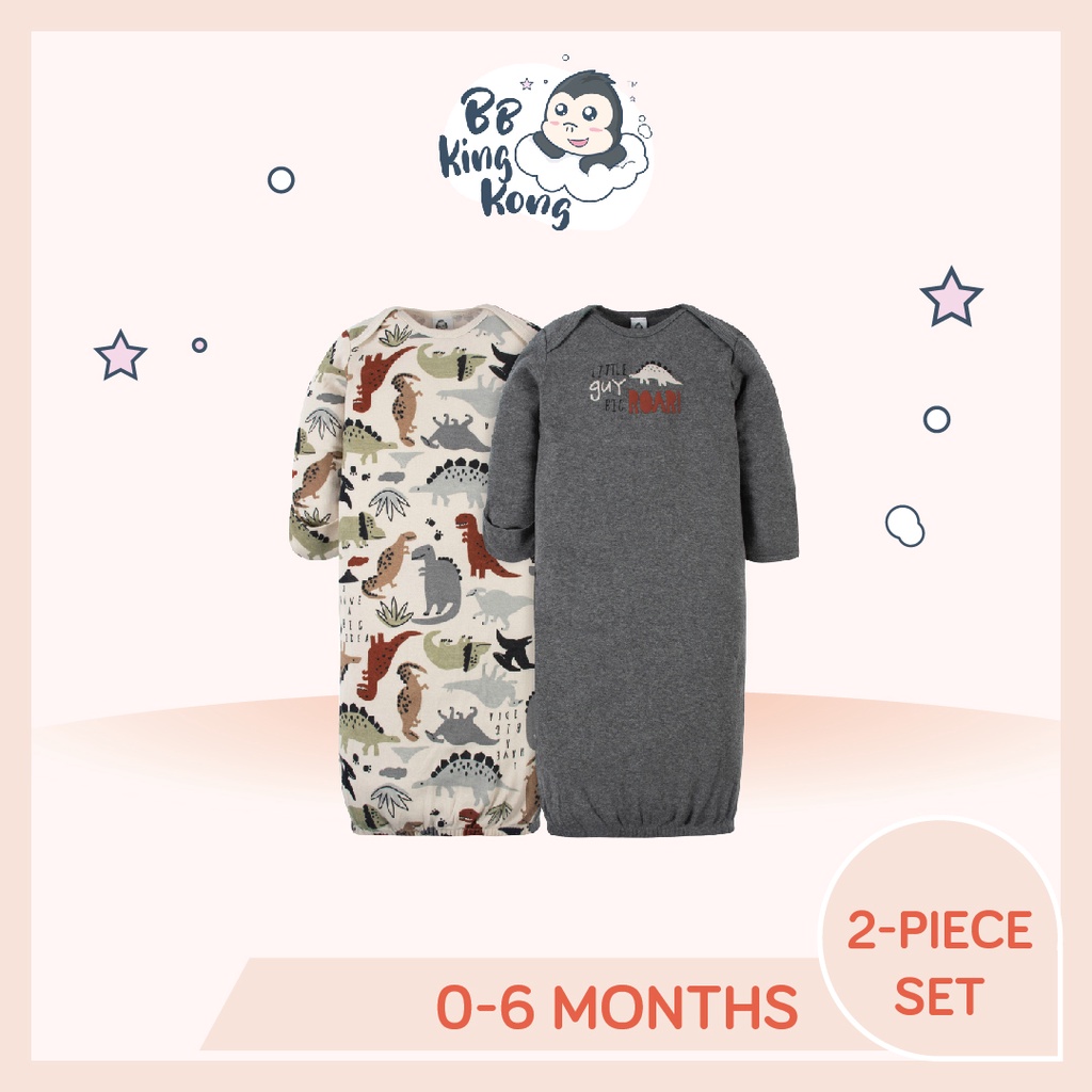 BB King Kong Gerber 2-Pack Baby Boys Dino Gowns