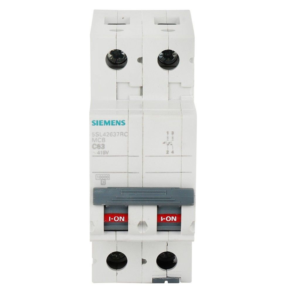 เบรกเกอร์ เมนเบรกเกอร์ SIEMENS 63A 2P 10KA เบรกเกอร์ ตู้ไฟ งานระบบไฟฟ้า MAIN BREAKER 63A 2P 10KA SIE