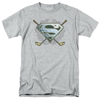 เสื้อยืด คอกลม ผ้าฝ้าย พิมพ์ลายการ์ตูน Dc Comicuper Golf Shield Fore สําหรับผู้ชาย NB321GRE16122